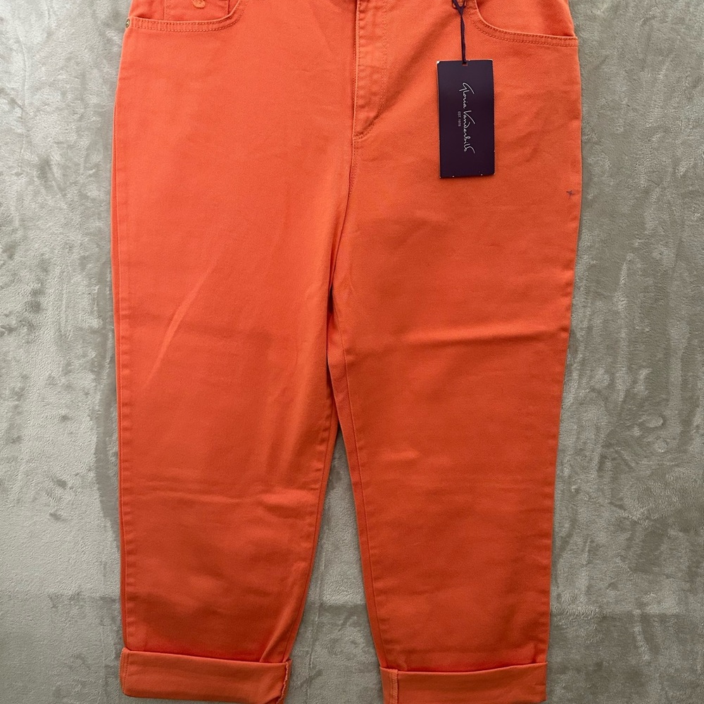 Gloria Vanderbilt Coral Pants Size 18 Stretch Amanda Tommy Slimmer